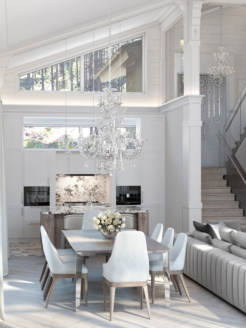 Кухни гостиные со вторым светом