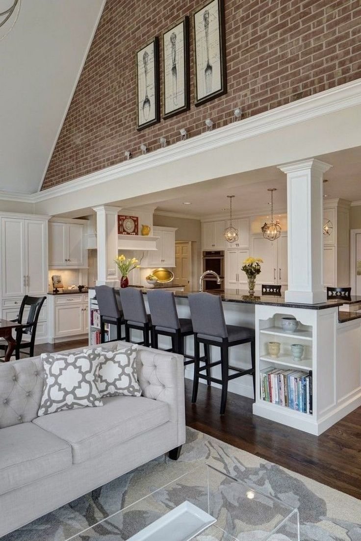 Кухня гостиная с выходом на террасу