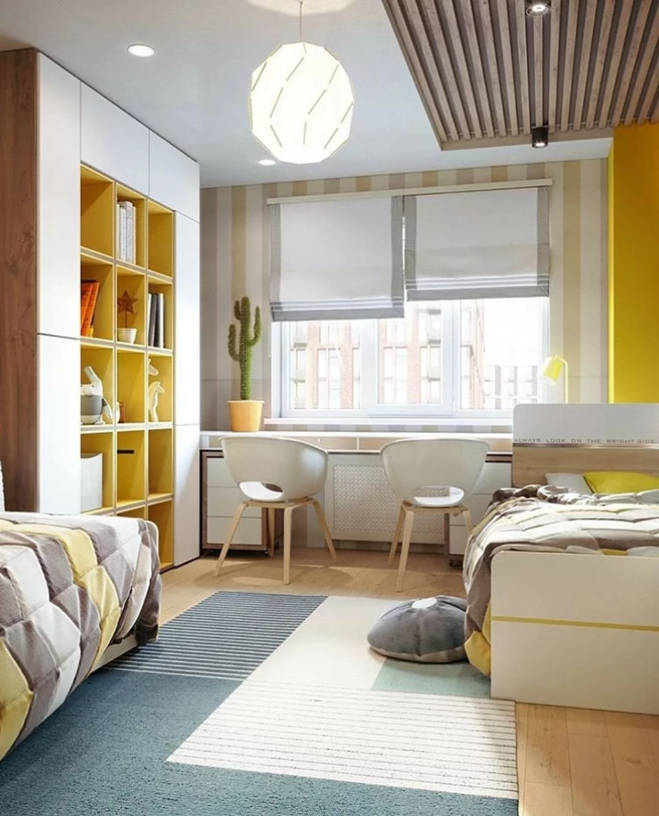 Дизайн комнаты для двух подростков в современном стиле