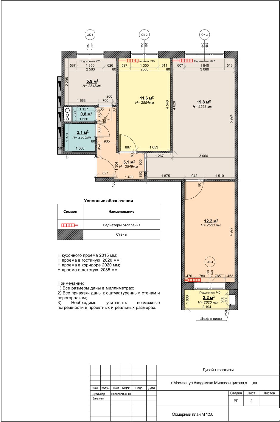 План двухкомнатных квартир с длинным коридором