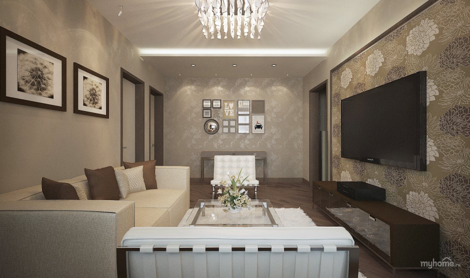 Гостиная в трешке п44т