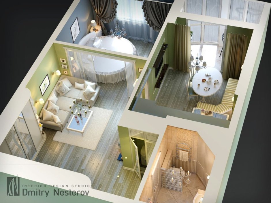 Двухкомнатная квартира из однокомнатной