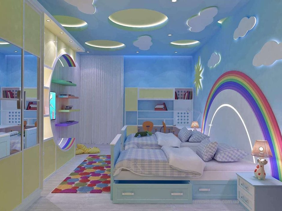 Современный потолок в детской