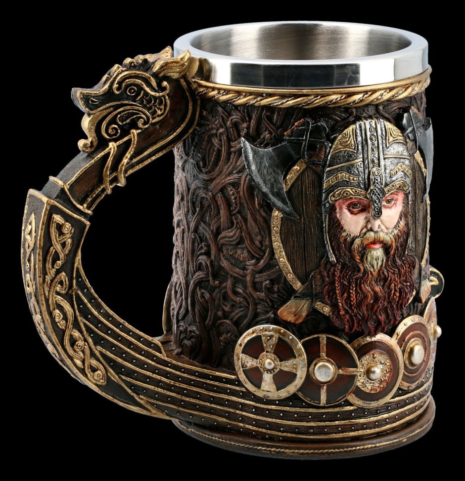 Кружка дракар Bronze Drakkar Viking Tankard