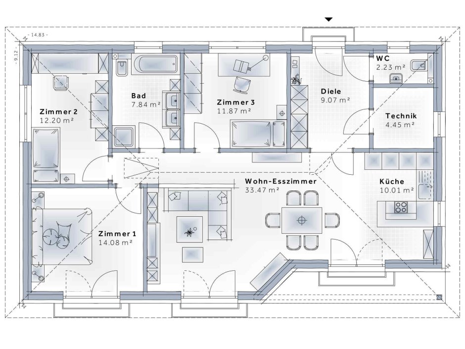Лучшие планировки одноэтажных домов