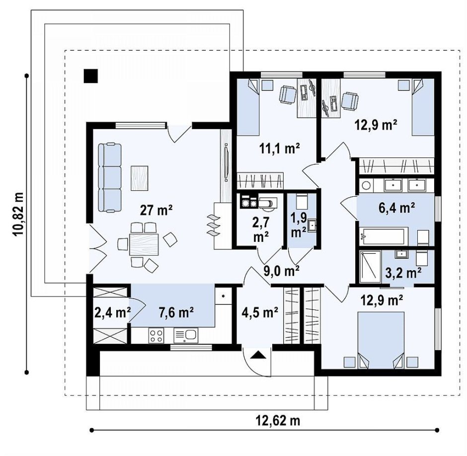 Планы домов одноэтажных