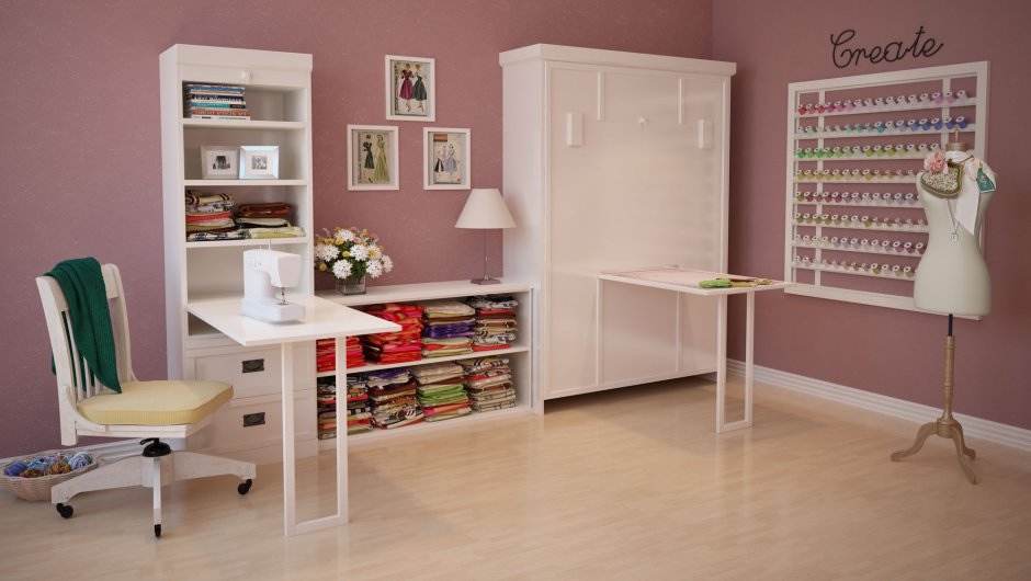 Стол стеллаж для рукодельниц