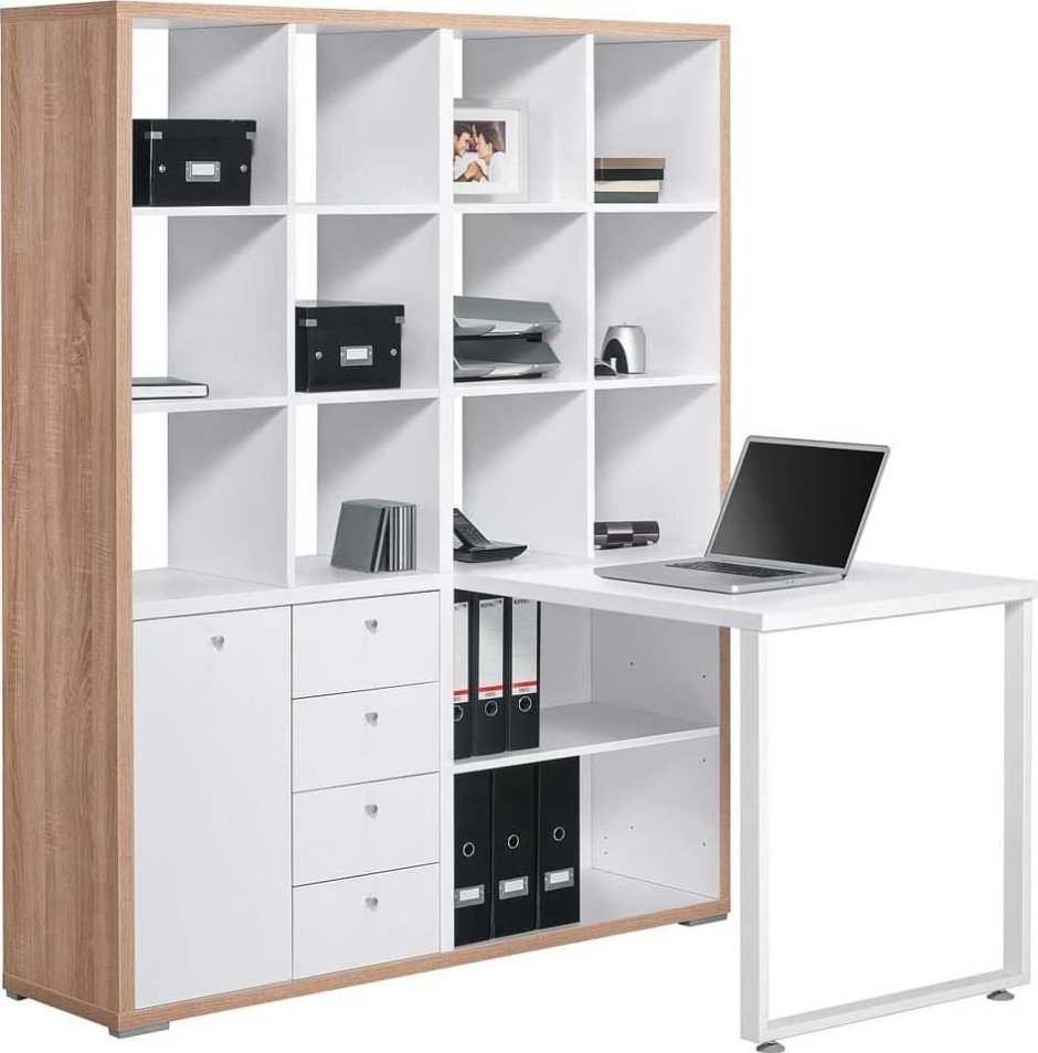 Стеллаж с выдвижным столом