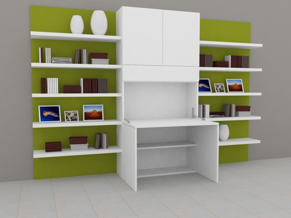 Стол со стеллажом