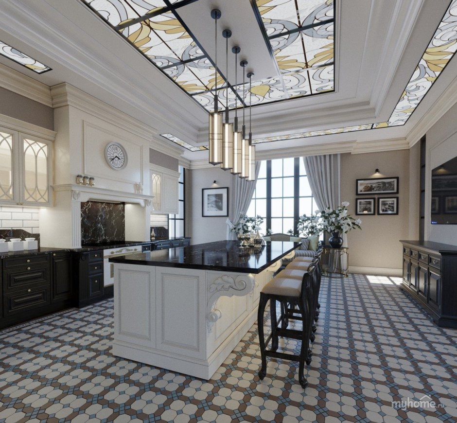 Кухня гостиная со вторым светом