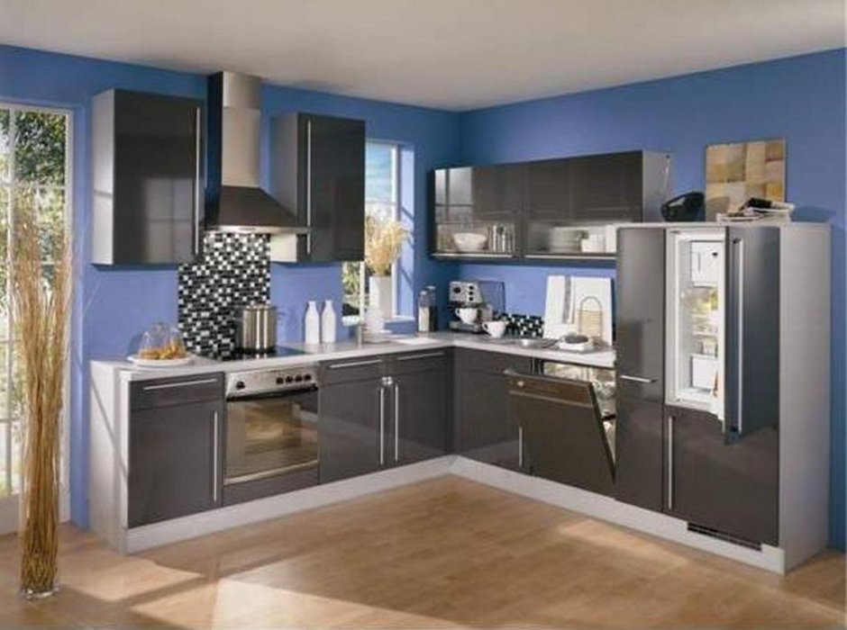 Сочетание цвета серого кухонный гарнитур