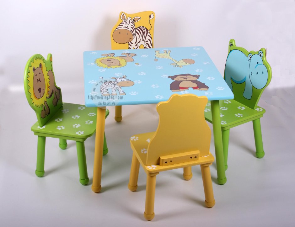 Набор детской мебели kidkraft Star, 26912_ke, стол + 2 стула + 4 ящика
