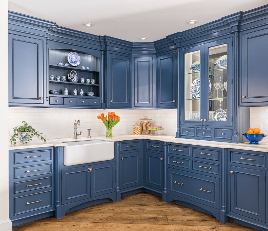 Кухонный гарнитур синий