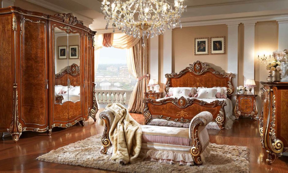 Мебель в стиле рококо для спальни