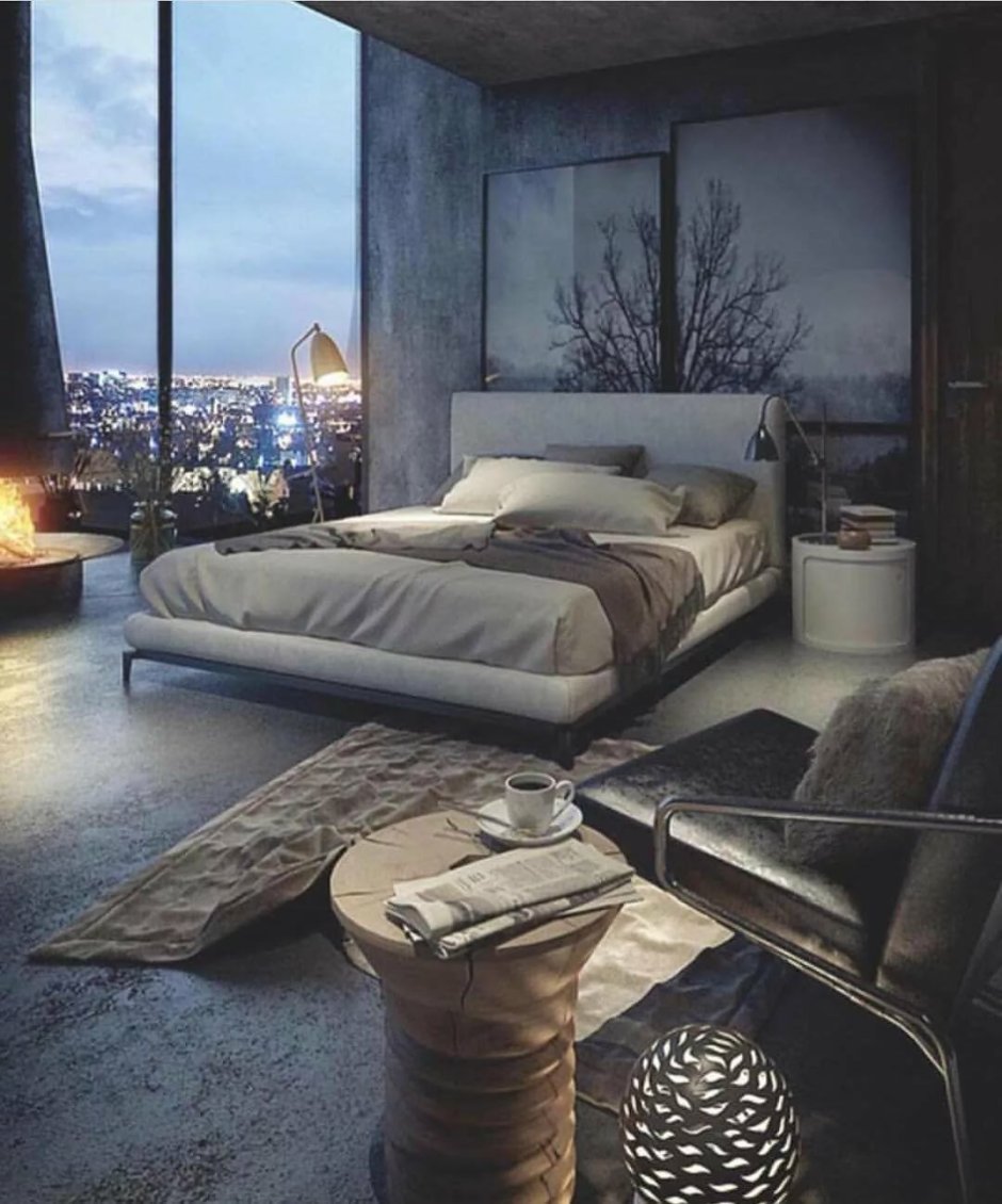 Спальная в стиле лаунж