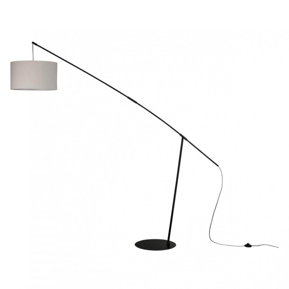 Overarching Linen Shade Floor Lamp