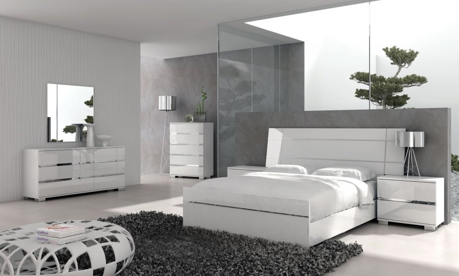 Мебель для спальни на белом фоне