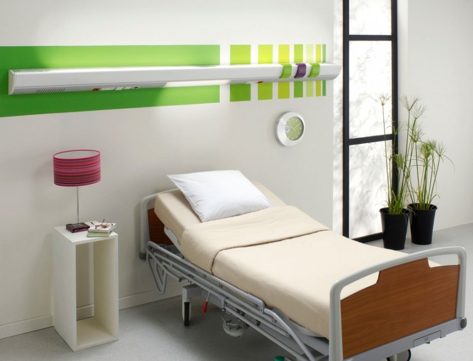Необычное кровать для больницы из ЛДСП