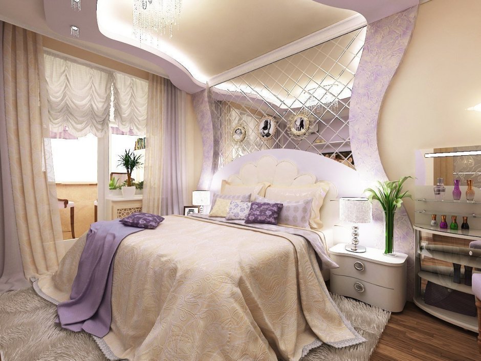 Спальня в стиле Неоклассика в светлых тонах