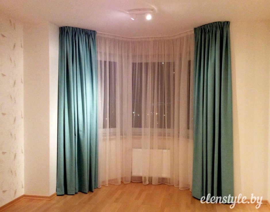 Шторы на угловое окно