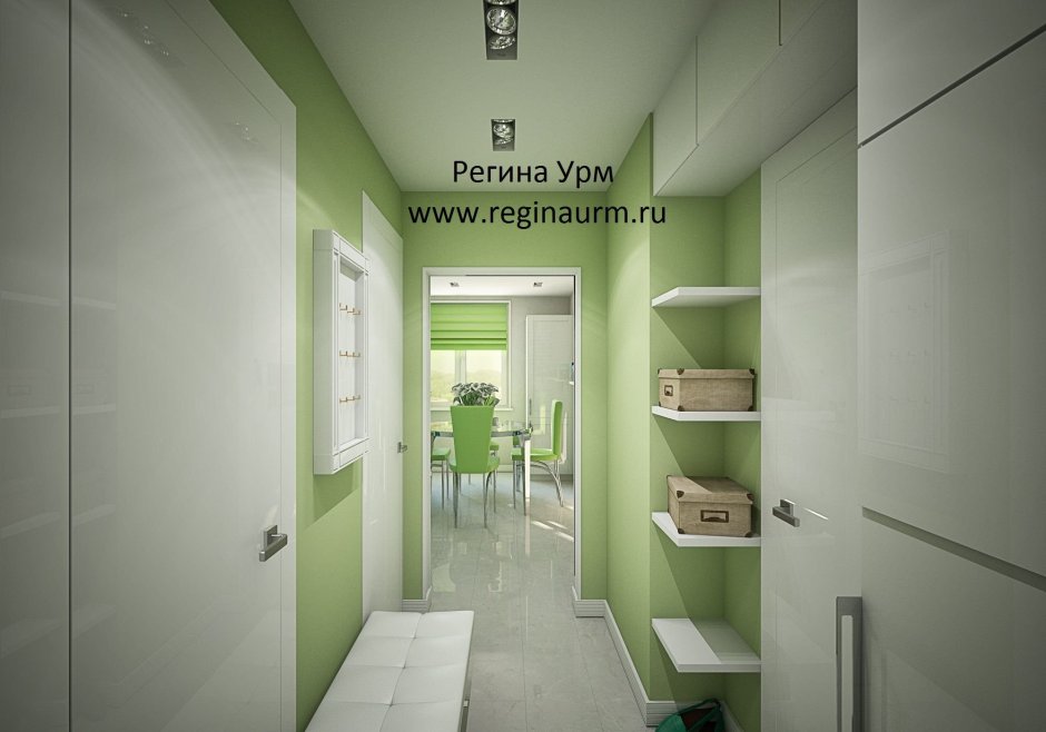 Зеленый коридор дизайн