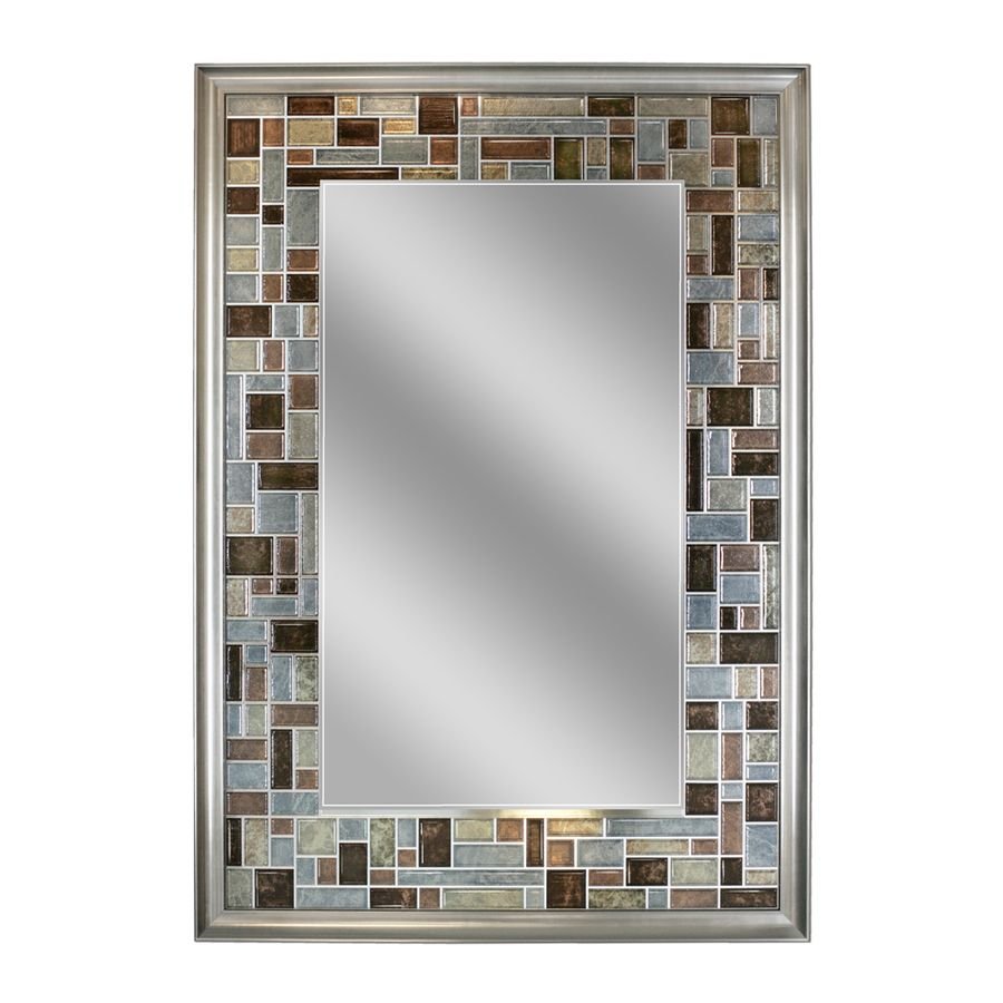 Зеркало в ванную комнату с мозаикой