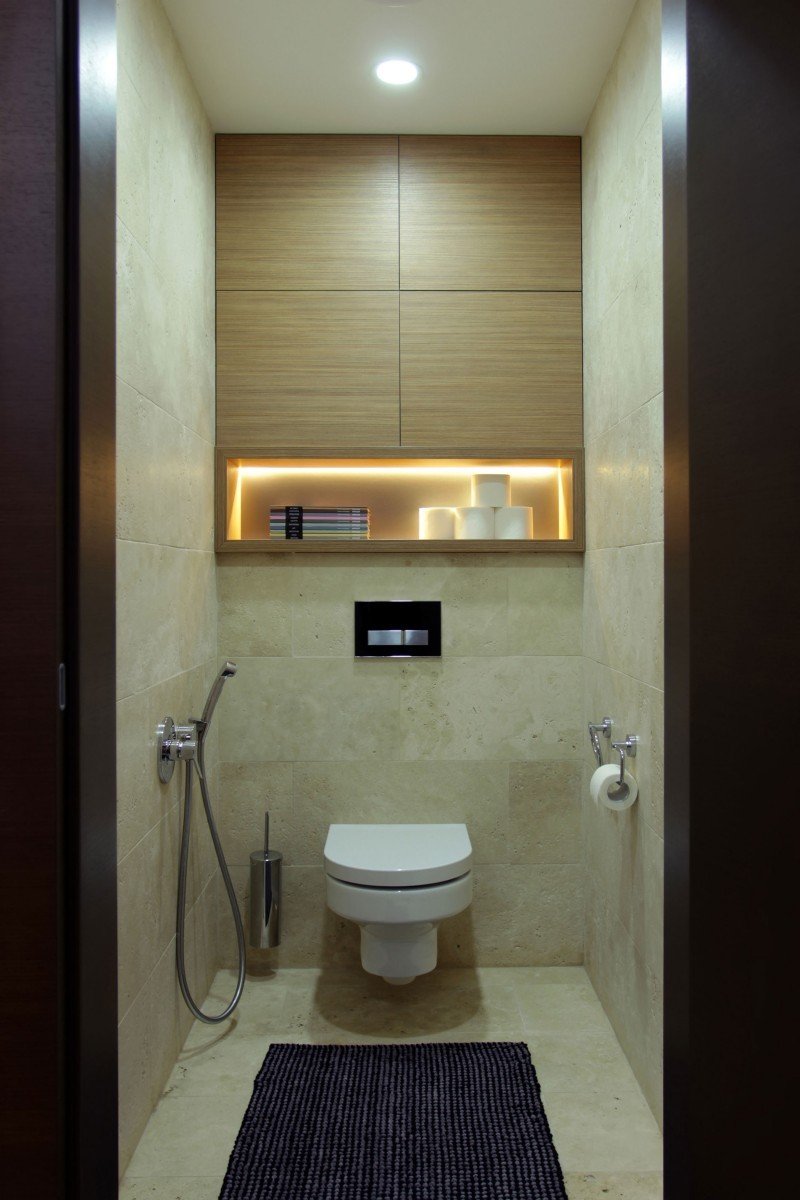 Дизайн ванной комнаты с инсталляцией