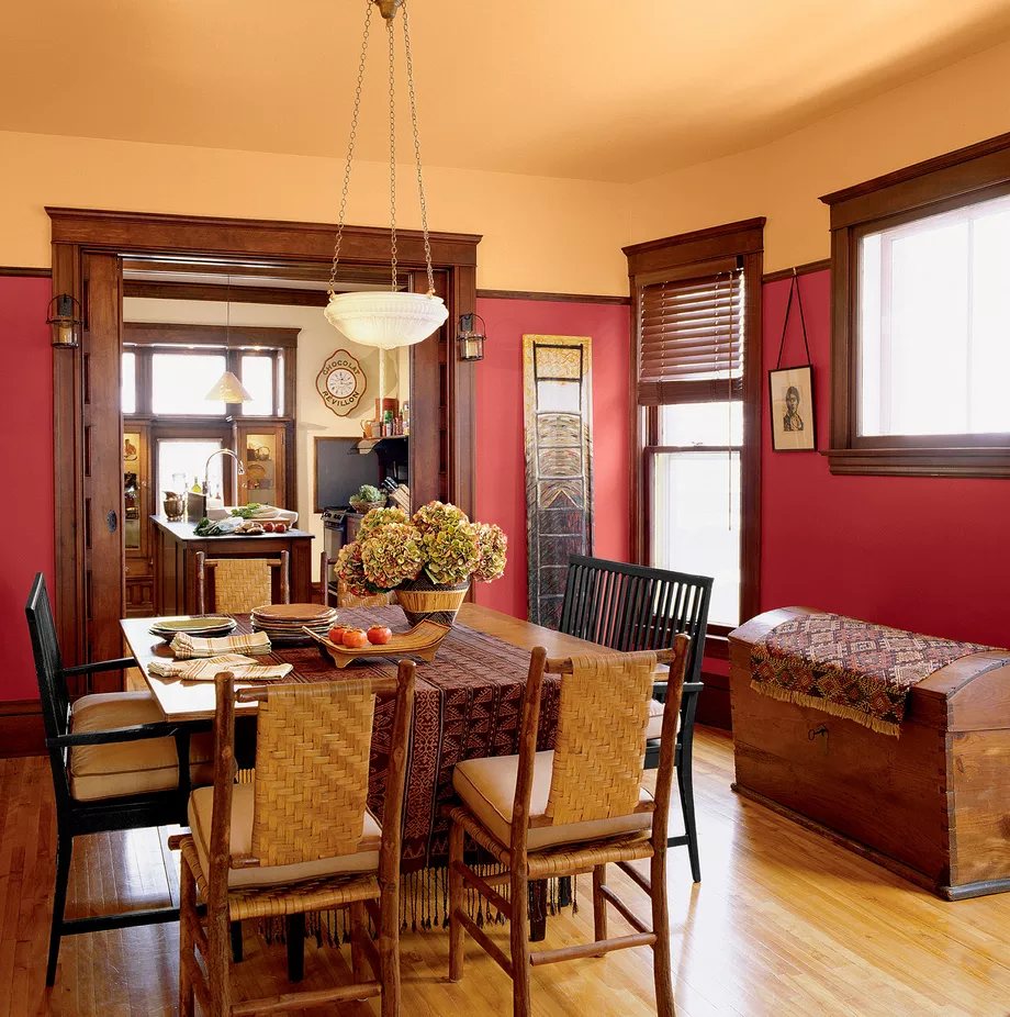 Кухня в оранжевых тонах