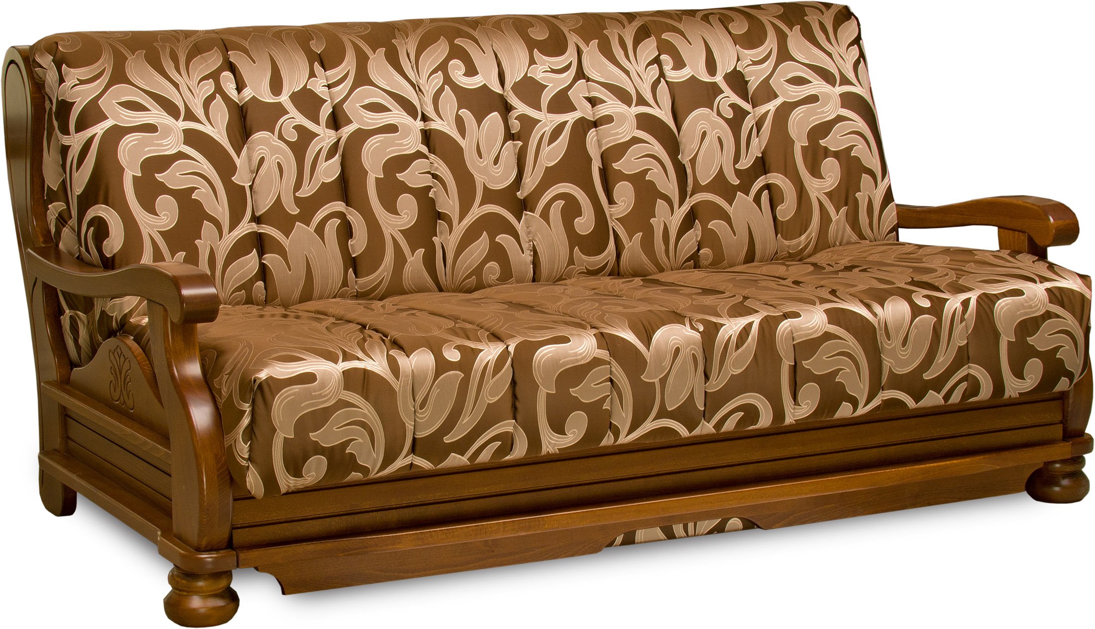 диван комфорт с деревянными подлокотниками