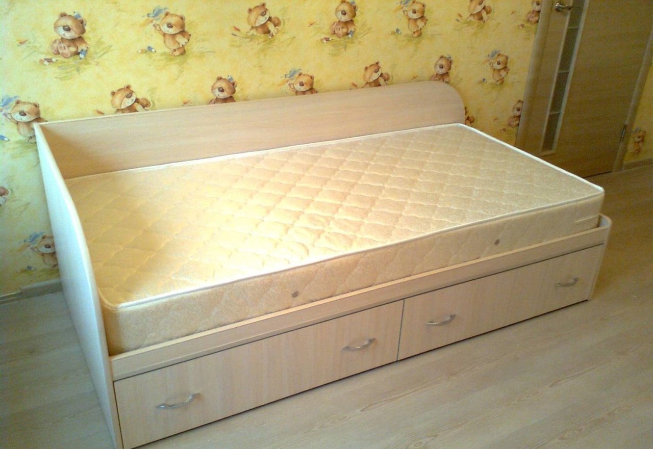 кровать полуторка с матрасом размеры