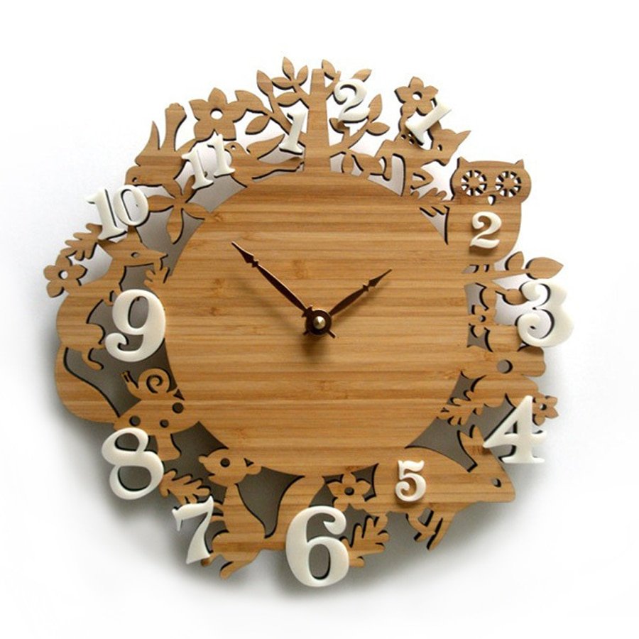 Часы настенные необычные деревянные