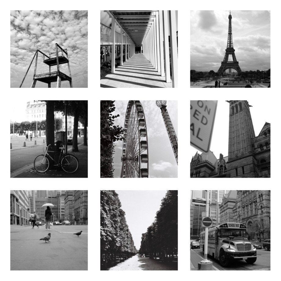 Черно белый Париж