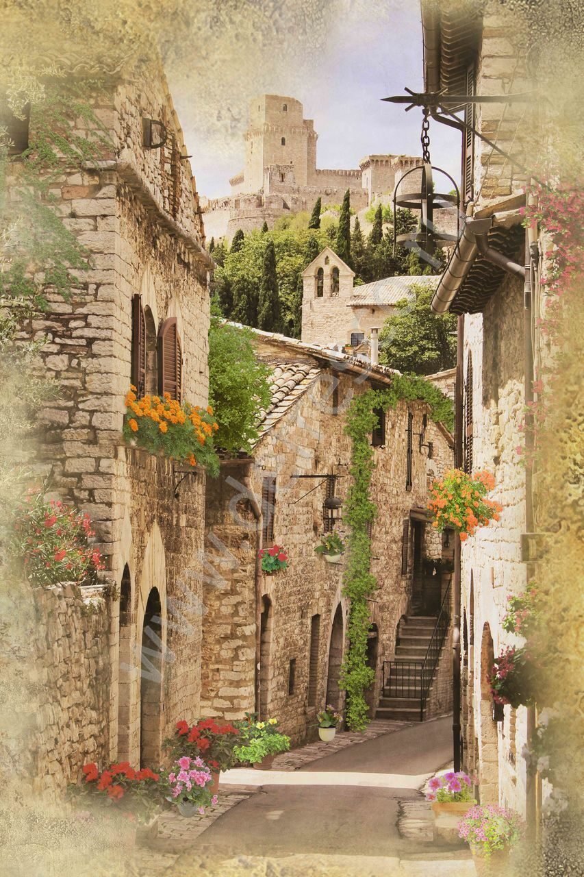 Фрески сепия Италия Европа