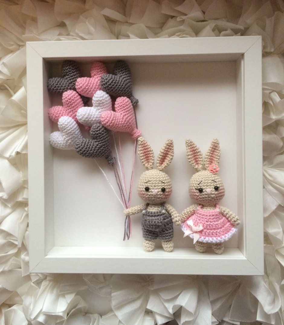 Панно из вязаных салфеток