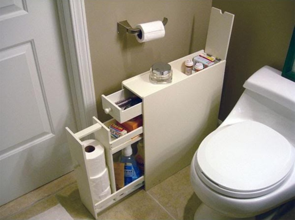 Шкаф для туалетной бумаги в туалет