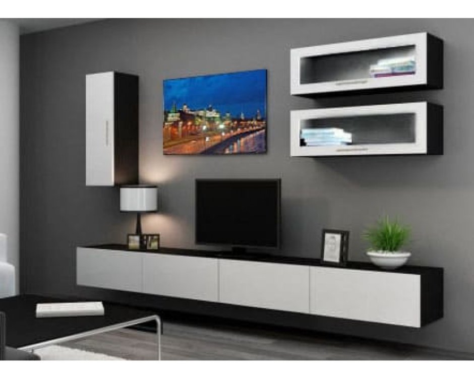 Vigo vi гостиная черный/белый глянец cama