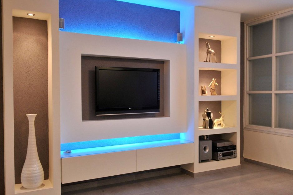 Тумба под телевизор с полками