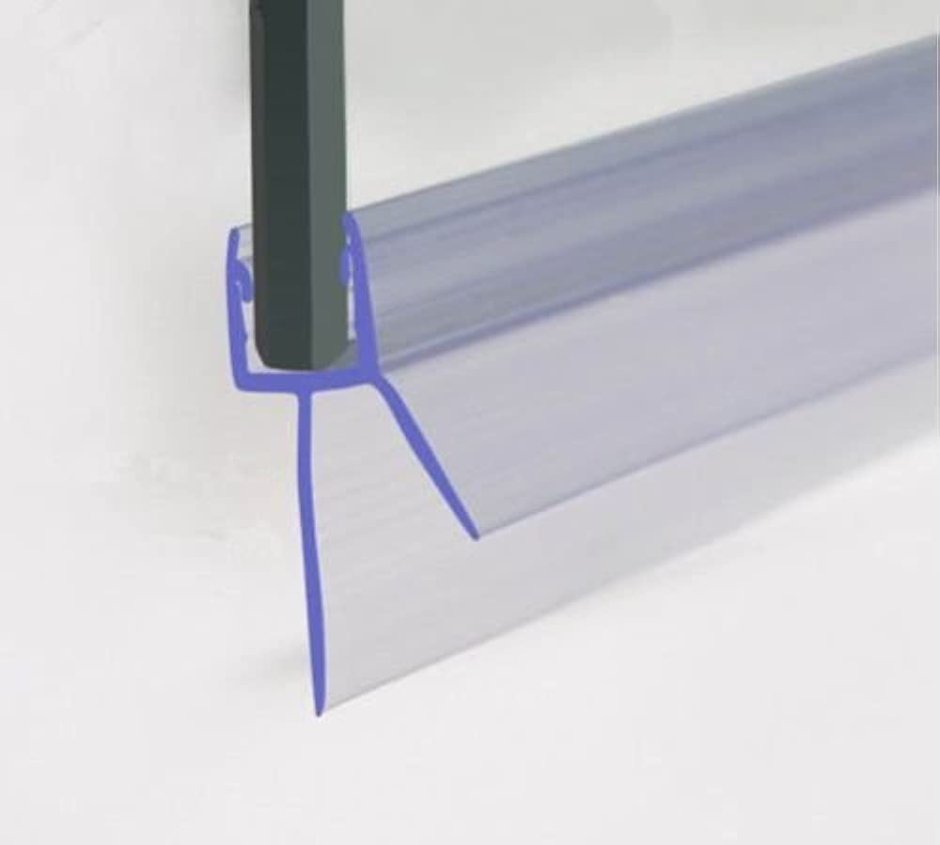 Нижний силиконовый уплотнитель для душевой двери для стекла 5-6 мм