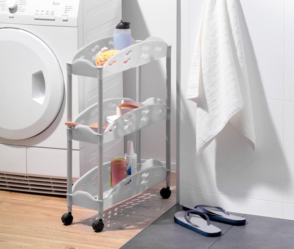 Держатель для тазиков в ванной