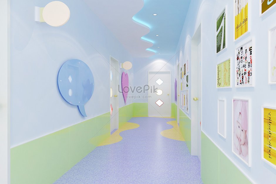 Покраска коридора в детском саду