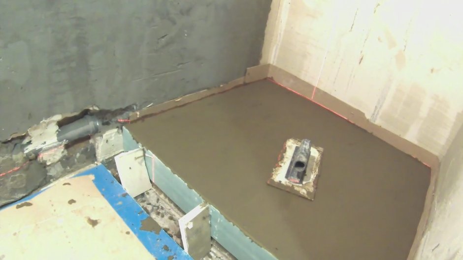 Поддон из плитки для душевой кабины