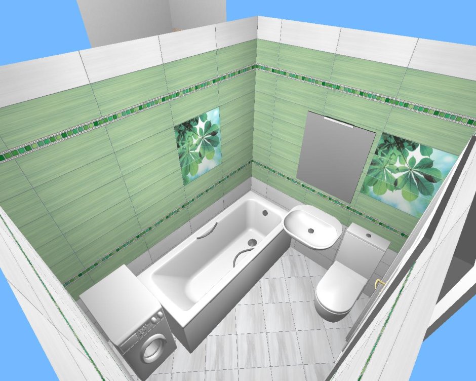 Ванная комната схематично