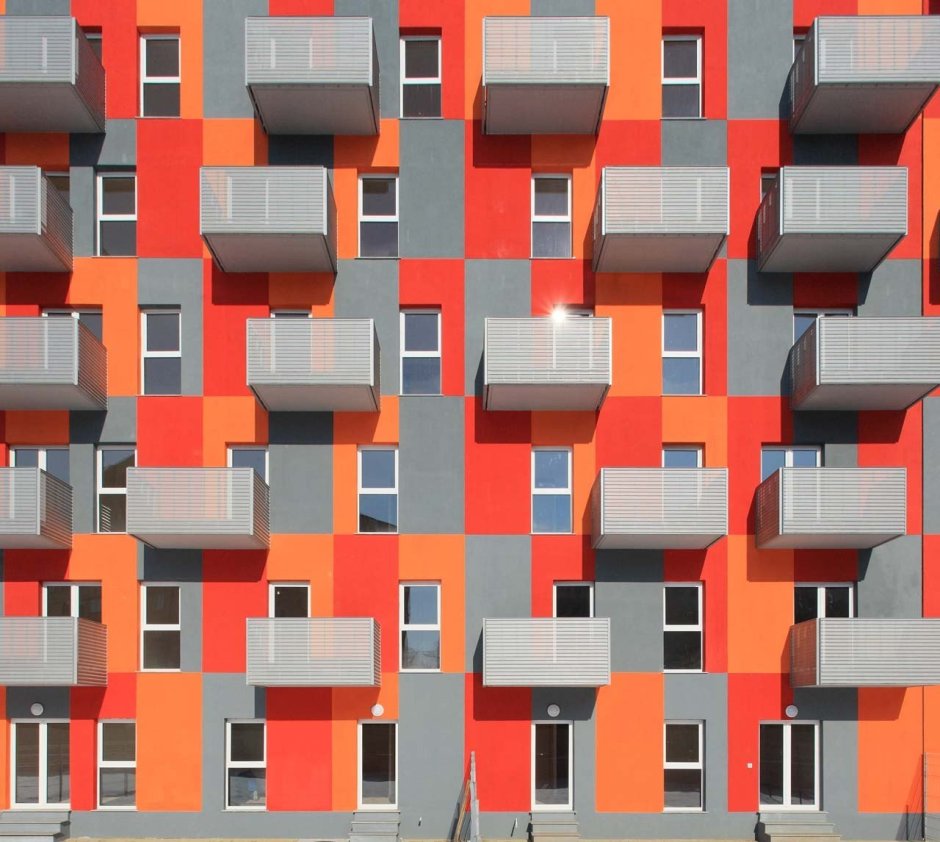 Цветовое решение фасадов жилых домов