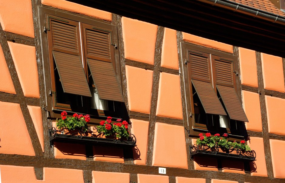 Французский балкон деревянный