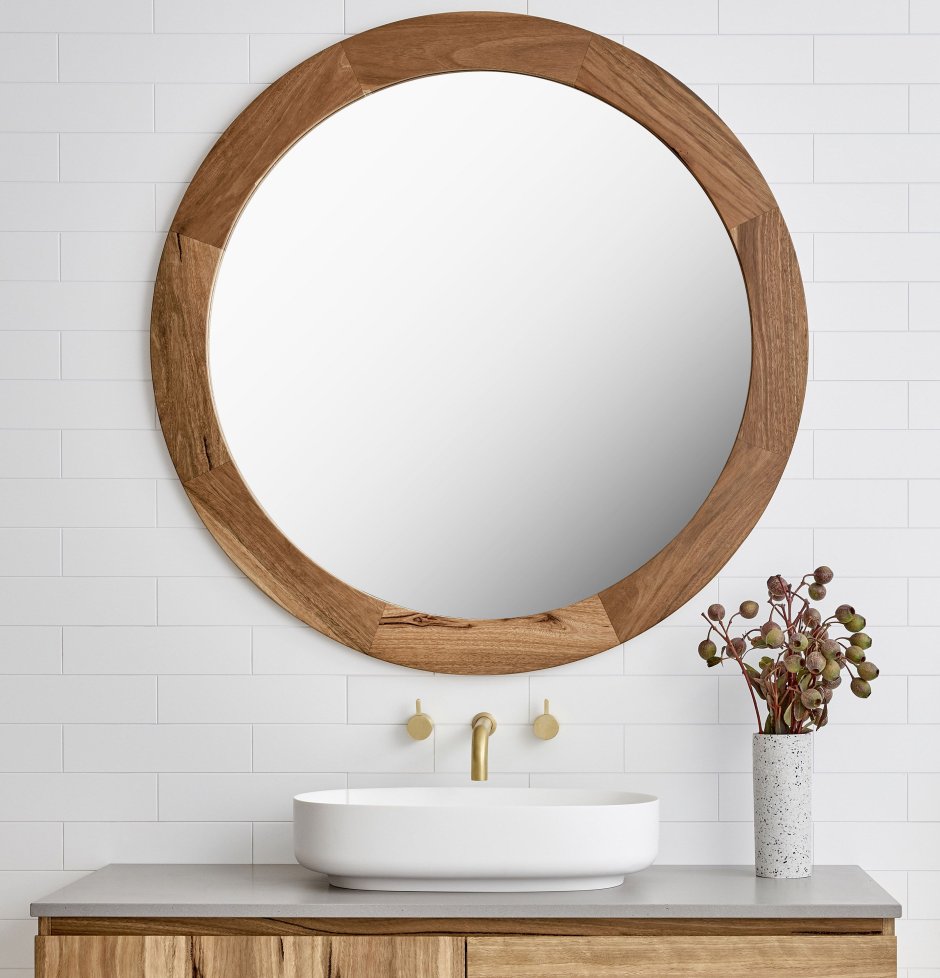 Круглое зеркало в ванную