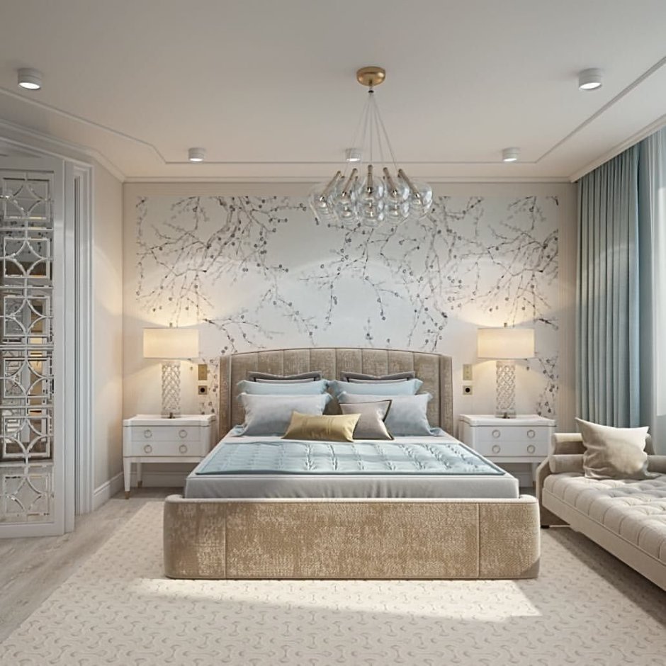 Спальная комната в современном стиле дизайн