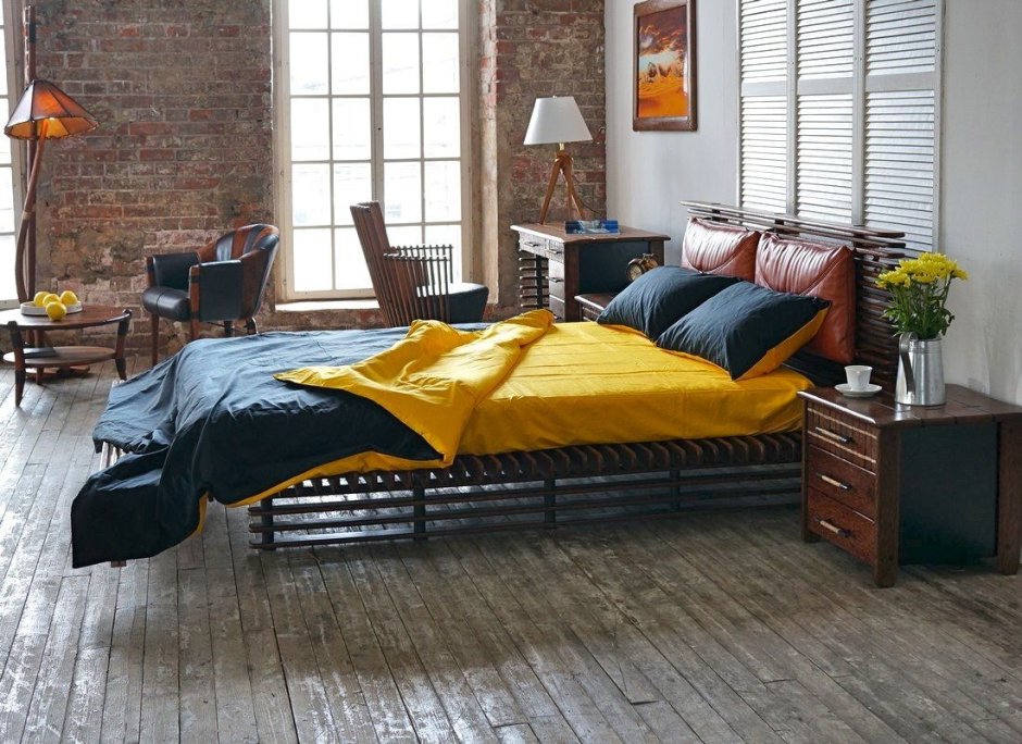 Кровать Индустриальный стиль
