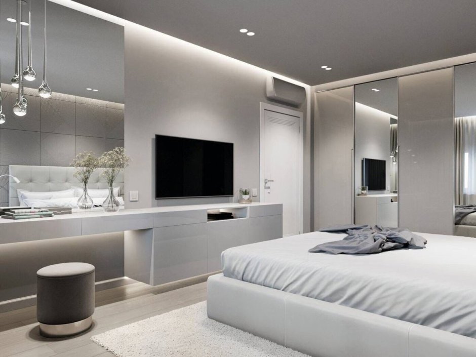 Интерьер спальни в минималистическом стиле