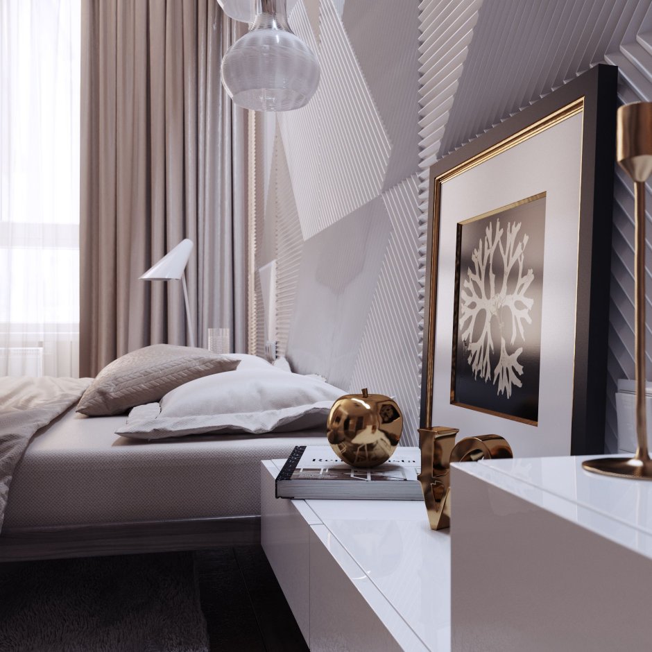Интерьеры спальни в современном стиле от дизайнера