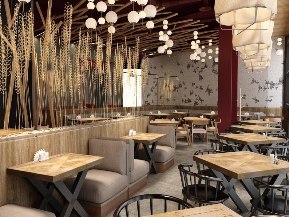 Интерьер кафе в современном стиле
